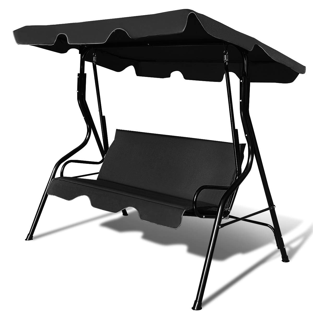 TANGKULA 3 Seater Canopy Swing, Outdoor Patio Swing